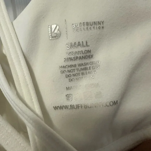 BuffBunny White Strappy Sports Bra - Picture 6 of 6